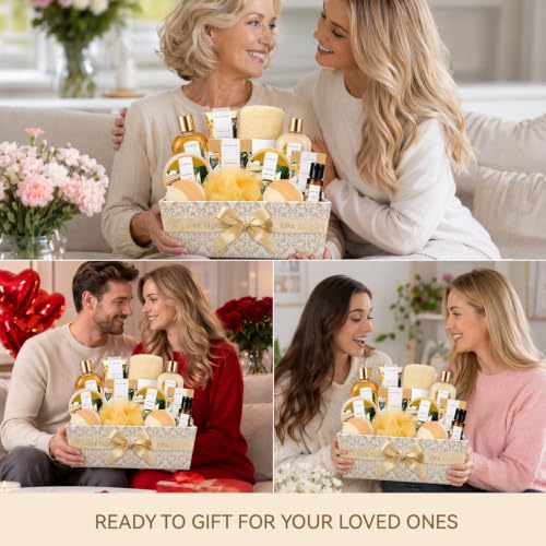 Spa Gift Set for Women 12pc Vanilla Bath & Body Kit