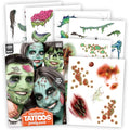 Zombie Face Temporary Tattoos – 25 Pack, Waterproof