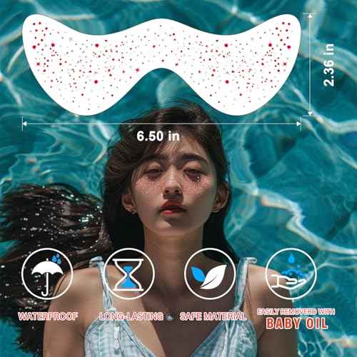 10 Pcs Red-Silver Dual-tone Glitter Freckles,Red and Silver Glitter Freckles Face Tattoo, Waterproof Face Sparkle Freckles, Long-lasting 48h Temporary Tattoos for Christmas