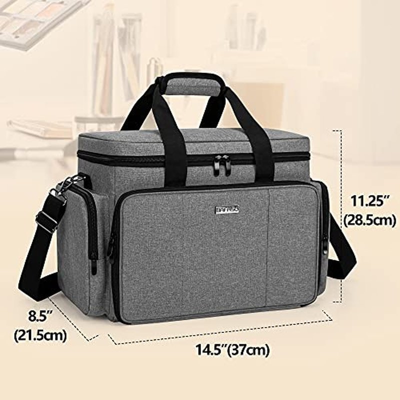 BAFASO Large Travel Makeup Bag with Adjustable Dividers - Gray