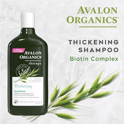 Avalon Organics All Natural Biotin B-Complex Therapy Shampoo, 11 Fl Oz