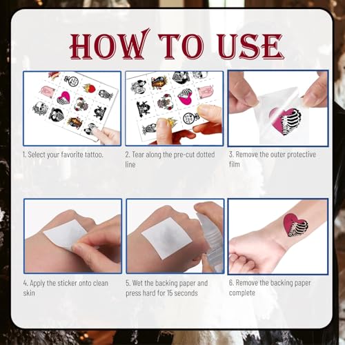 288 Piece Bride or Die Temporary Tattoos Bachelorette Party
