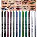 Kaely 25-Color Glitter Eyeliner Pencil Set, Waterproof & Long-Lasting