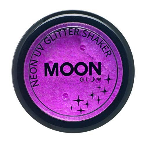 Moon Glow - Blacklight Neon UV Glitter Shaker 5g / 0.18oz Purple ? Glows Brightly Under Blacklights/UV Lighting!