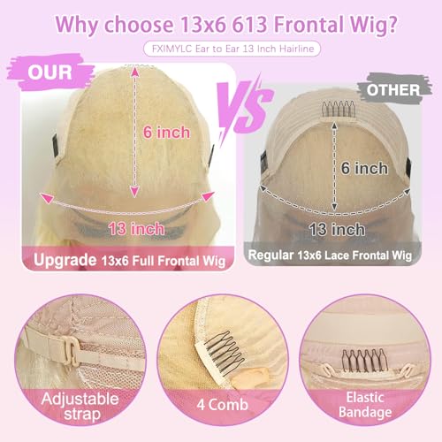 613 Blonde Lace Front Wig - 13x6 HD Human Hair Body Wave