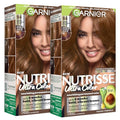 Garnier Nutrisse Ultra Color Hair Dye B4 Golden Mahogany Brown 2 Count - Fade-Resistant Permanent Hair Color
