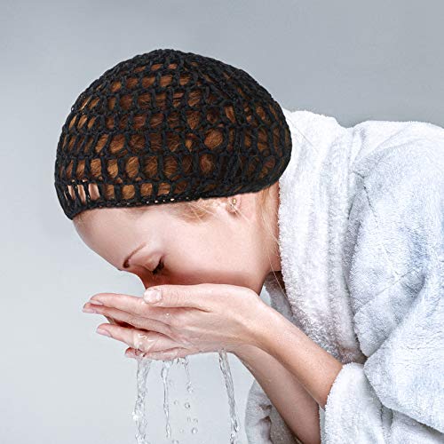 Geyoga 4-Pack Mesh Crochet Hair Net Snood Hat for Sleep