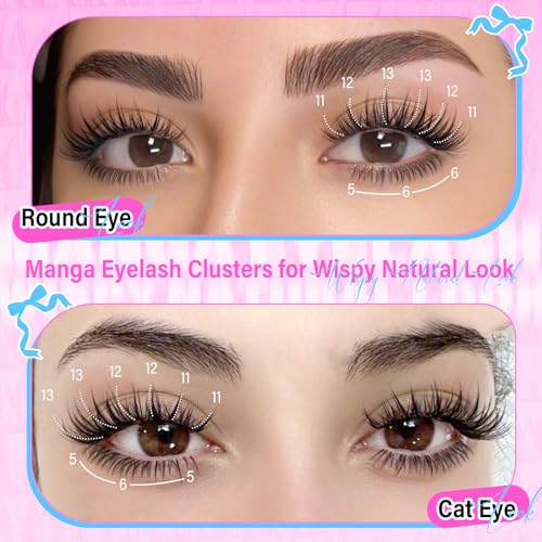 Wispy Cluster Lashes 11-13mm C-Curl DIY Eyelash Extensions