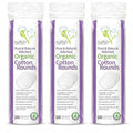 Organic Cotton Makeup Remover Pads 300-Count - Hypoallergenic & Reusable Facial Cleansing Pads