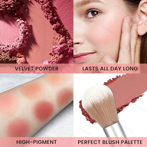KYDA 6 Colors Blush Palette - Matte & Shimmer