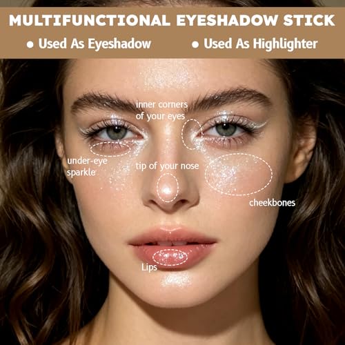 Multichrome Glitter Eyeshadow Stick - Chameleon Shimmer & Holographic