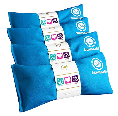 Lavender Eye Pillows Set of 4 - Hot Cold Therapy Weighted