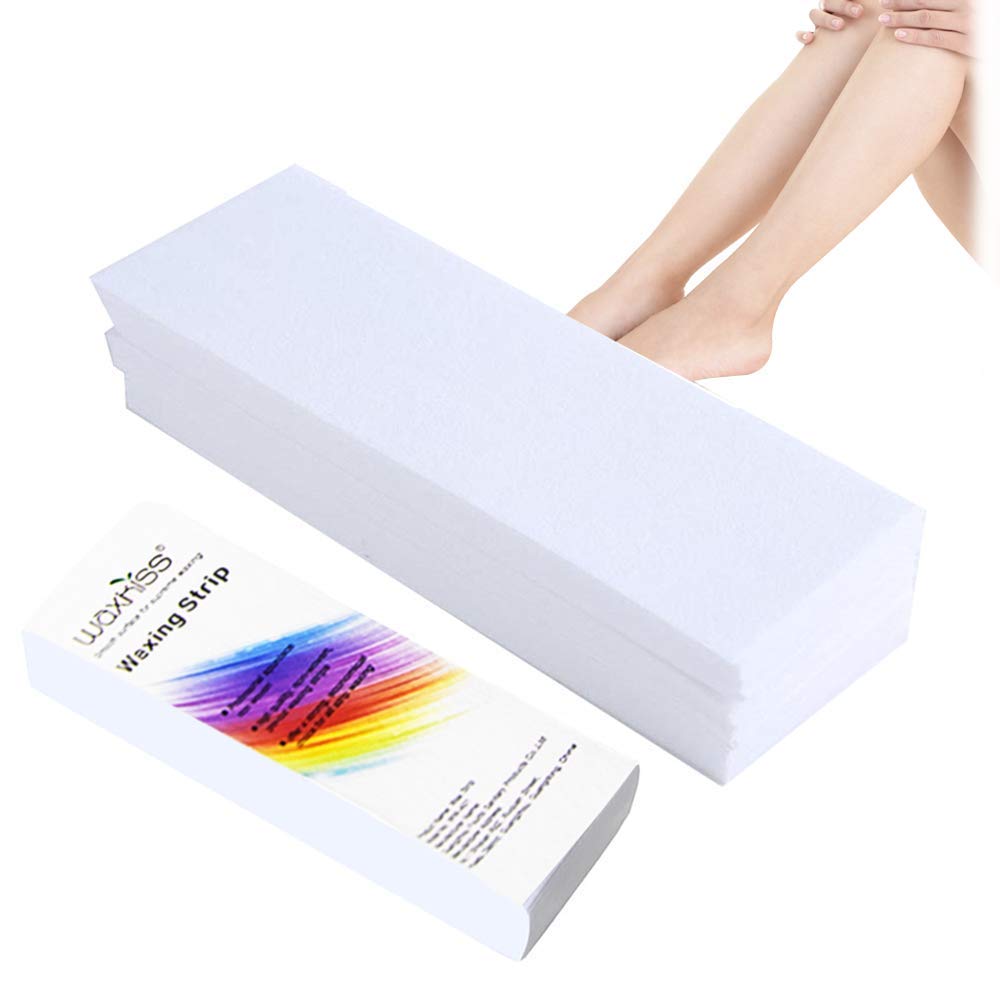 Waxkiss Beauty Non Woven Body and Facial Wax Strips Large 3x9 Hair Removal 200Pcs Epilating Strips