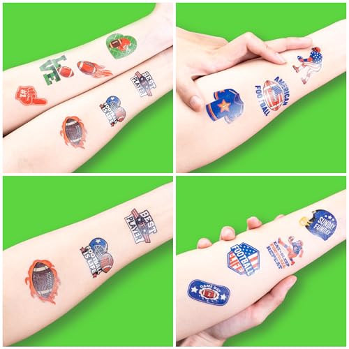 96-Pack Football Temporary Tattoos for Kids | Pre-Cut Party Favors