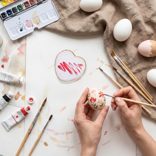Nail Art Palette Set 2Pcs Heart White Resin Gold Edge