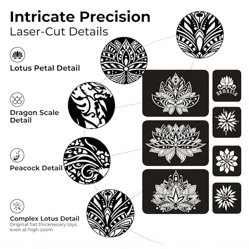 Henna Tattoo Stencil Kit, 6 Sheets 100+ Patterns