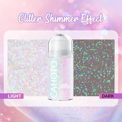 Pastel Glitter Gel Roll-On for Face, Body & Hair - 1.35oz