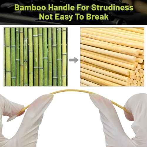 500/1000 pcs Gun Cleaning Swabs in Storage Case - 6 Inch Bamboo Handled Pistol Cleaning Swabs