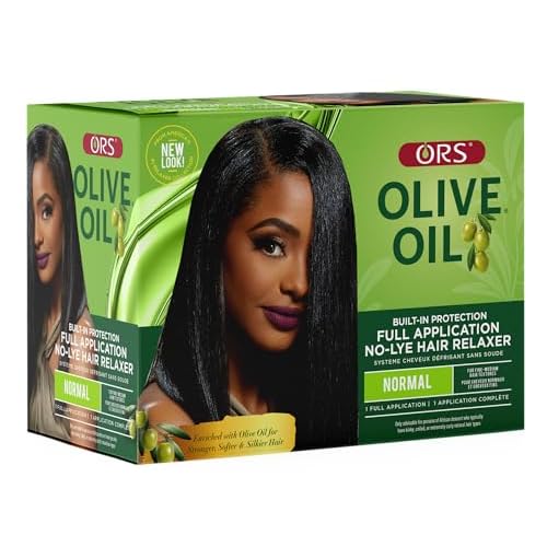 ORS Olive Oil Built-In Protection Full Application No-Lye Hair Relaxer Normal Strength (Pack of 3)
