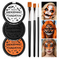 Oil-Based Face Paint Kit with Brushes - Halloween Cosplay SFX