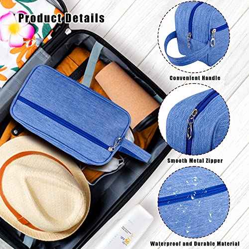 Toiletry Bag, Large Capacity Travel Bag for Toiletries, Waterproof Oxford Fabric Toiletry Organizer for Travel, Business Trips and Daily Use, Travel Essentials for Men or Women (Light Blue)