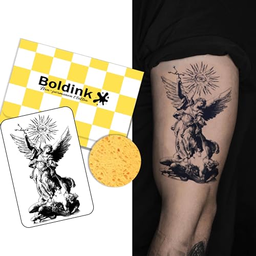 Boldink Angel Temporary Tattoo - Waterproof, Realistic Design