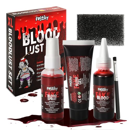 Festicy Fake Blood XL Makeup Kit - Vampire Halloween Special Effects