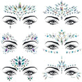 Mermaid Face Jewels Rhinestone Stickers - 6 Sets