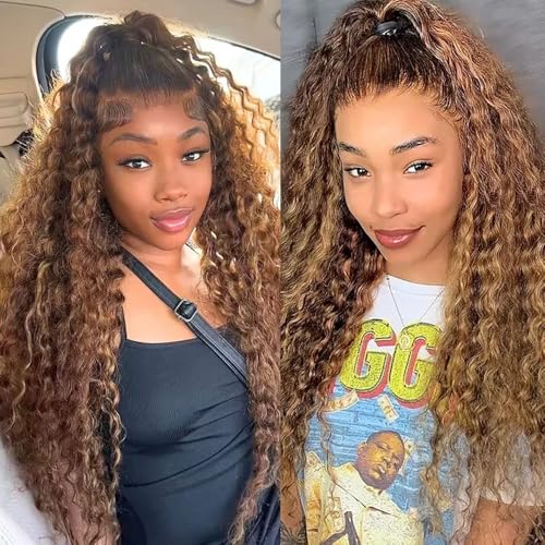 Highlight Bundles P427 Human Hair Deep Wave Ombre Brown 18-22 Inch - #4/27DP