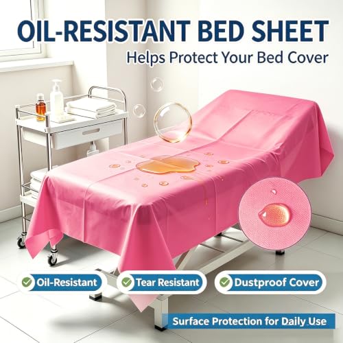 100-Pack Disposable Massage Table Sheets - 75x31 Waterproof Spa Bed Cover