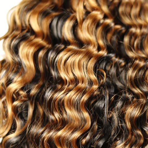 DiexrLamx 1B/30 Ombre Deep Wave Human Hair Bundles - 3 Pack