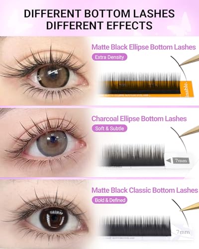 NAGARAKU Classic Bottom Lash Extensions 0.10mm J Curl 5-8mm