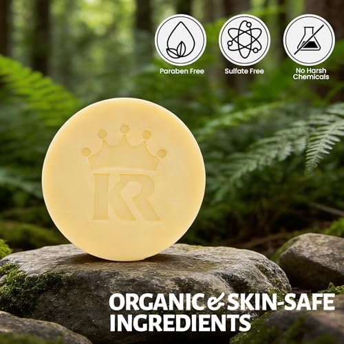King Rilla Natural Cold Process Soap Bars ? 3-Pack Handmade Organic Soaps for Men ? Moisturizing, Detoxifying & Eco-Friendly Skincare Set (03 Pack SILVER BACK SOAP BAR)
