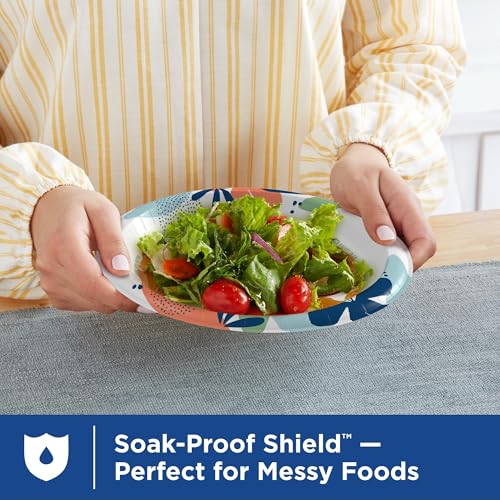 Dixie 8.5 Inch Paper Plates, 90 Count - Soak-Proof & Microwave-Safe