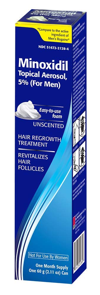 Taro Minoxidil Topical Aerosol Foam, 5%, Hair Regrowth Treatment for Men, 2.11 oz