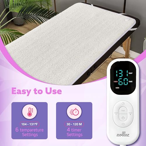 XOLLOZ Heated Massage Table Pad - 71" x 31" Sherpa Table Warmer