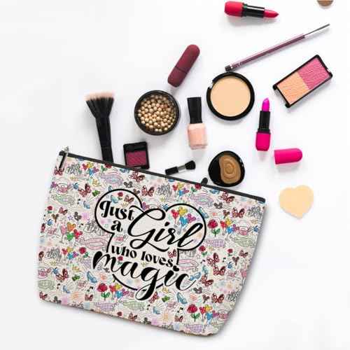 4PCS Cute Cartoon Print Makeup Bag Magic Cartoon Mouse Cosmetic Bag Cute Mouse Animal Lovers Gifts for Women Female Her Daughter Cousin Best Friend Bestie BFF Mothers Nurse Day Graduation Birthday