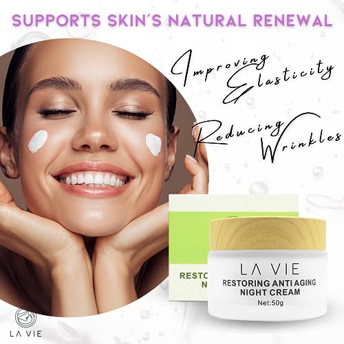La Vie Anti-Aging Night Cream ? Night Cream for Women Anti-Aging with Niacinamides, Hyaluronic Acid - Retinol Moisturizer Against Wrinkles ? 1.7Fl Oz