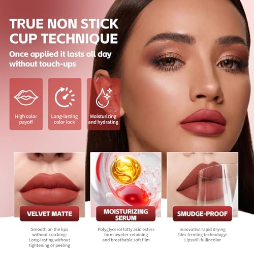 Transfer-Proof Velvet Matte Lip Tint - Mauve Rose