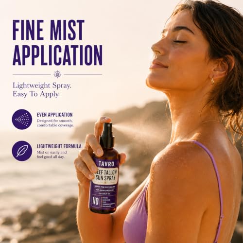 TAVRO Beef Tallow Mineral Sunscreen Spray SPF 30