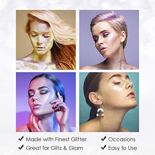 Jerome Russell Glitter Spray for Hair & Body, 2.2 oz