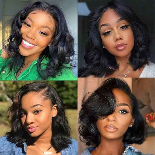 Xagujpo Body Wave V Part Wig Human Hair Upgrade U Part Human Hair Wigs for Black Women 100% Beginner Friendly Wear and Go Glueless Wigs Human Hair No Sew In 180% Density Natural Color (12 inch)