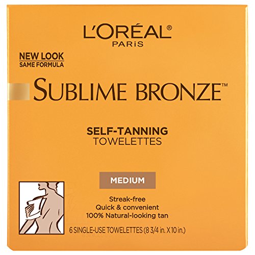 L'Oreal Paris Sublime Bronze Self-Tanning Towelettes, 6 Count