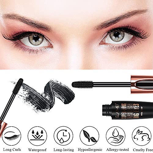 4D Silk Fiber Mascara 2 Pack - Black Volume & Length