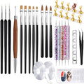 Professional Nail Art Brush Set – 24PC Kit with Dotting Pens & Gel Brushes