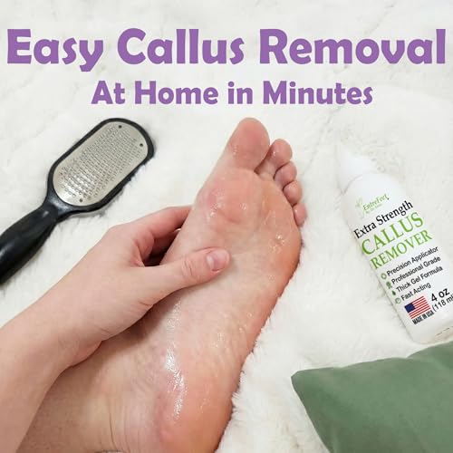 EntreFeet Extra Strength Foot Callus Remover Gel Kit with Stainless File - 4 oz