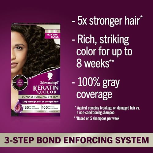 Schwarzkopf Keratin Color Permanent Hair Dye - Honey Blonde, Long-Lasting & Stronger Hair