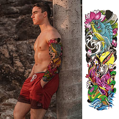 Temporary Tattoo Sleeves Full Arm - 12 Sheet Pack