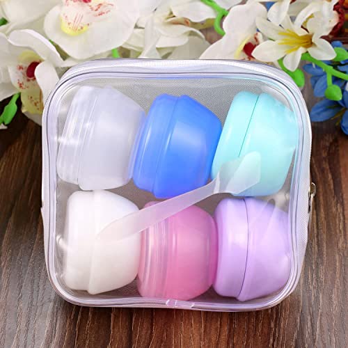 TSA Approved Travel Cosmetic Jars, 0.7oz Leak-Proof Containers, 6-Pack