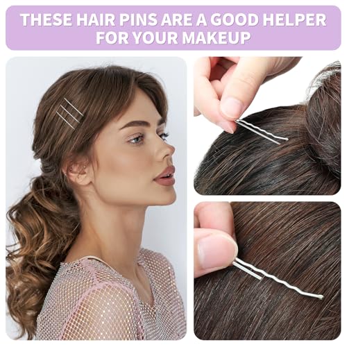Mia Klein Bobby Pins 2 Inch Silver 60pc Hair Grips